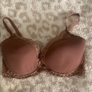 Brown Seamless T-Shirt Bra with Underwire Support